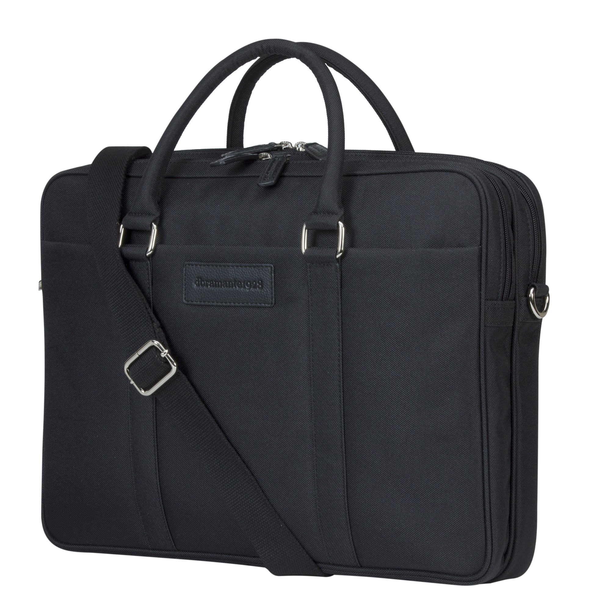 dbramante1928 Notebook-Tasche bis 16" – 2 Fächer, abnehmbarer Schultergurt – Schwarz