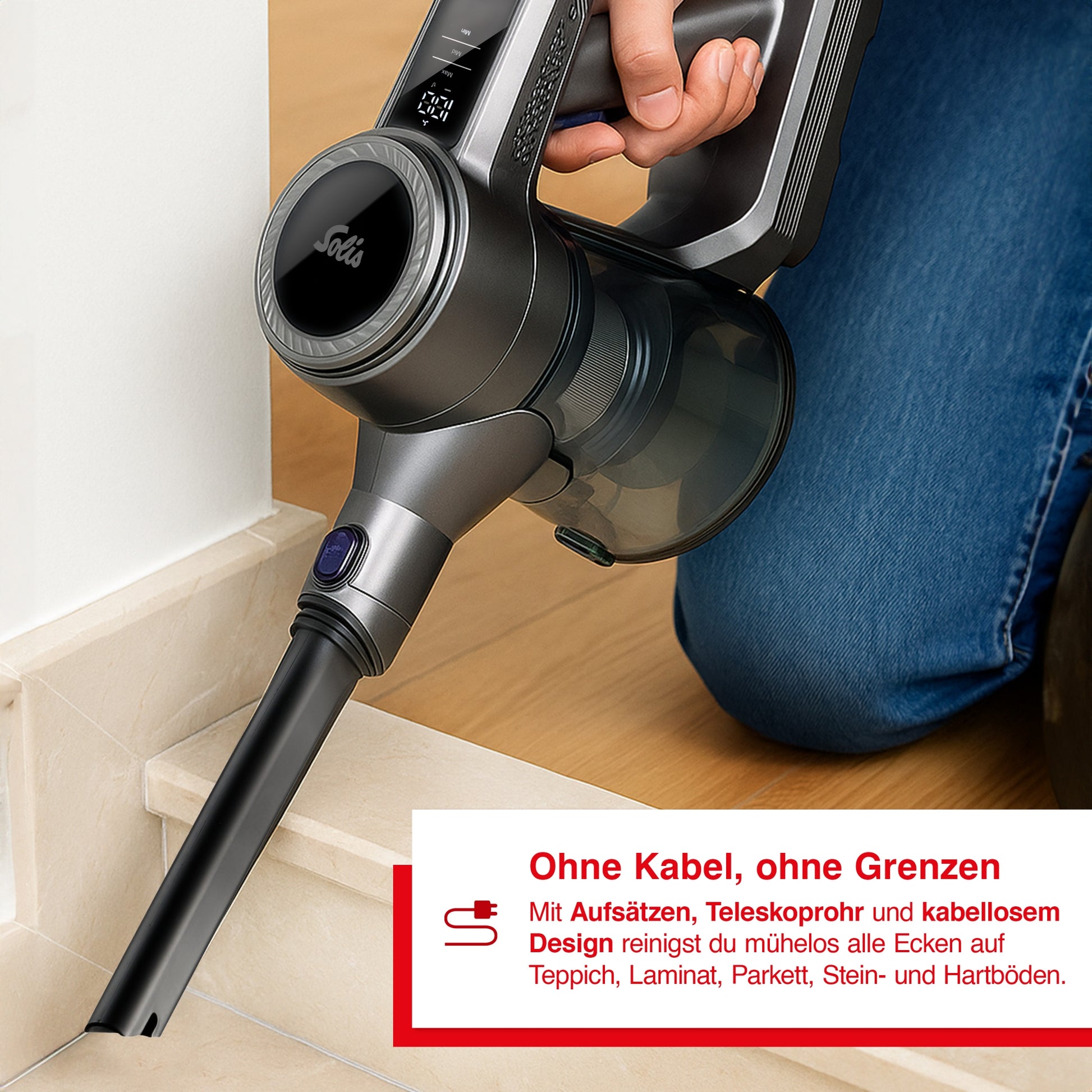 Solis Akkustaubsauger Flexi Vac Cleaner 350 – 45 min, 350 W, Behälter 1 l