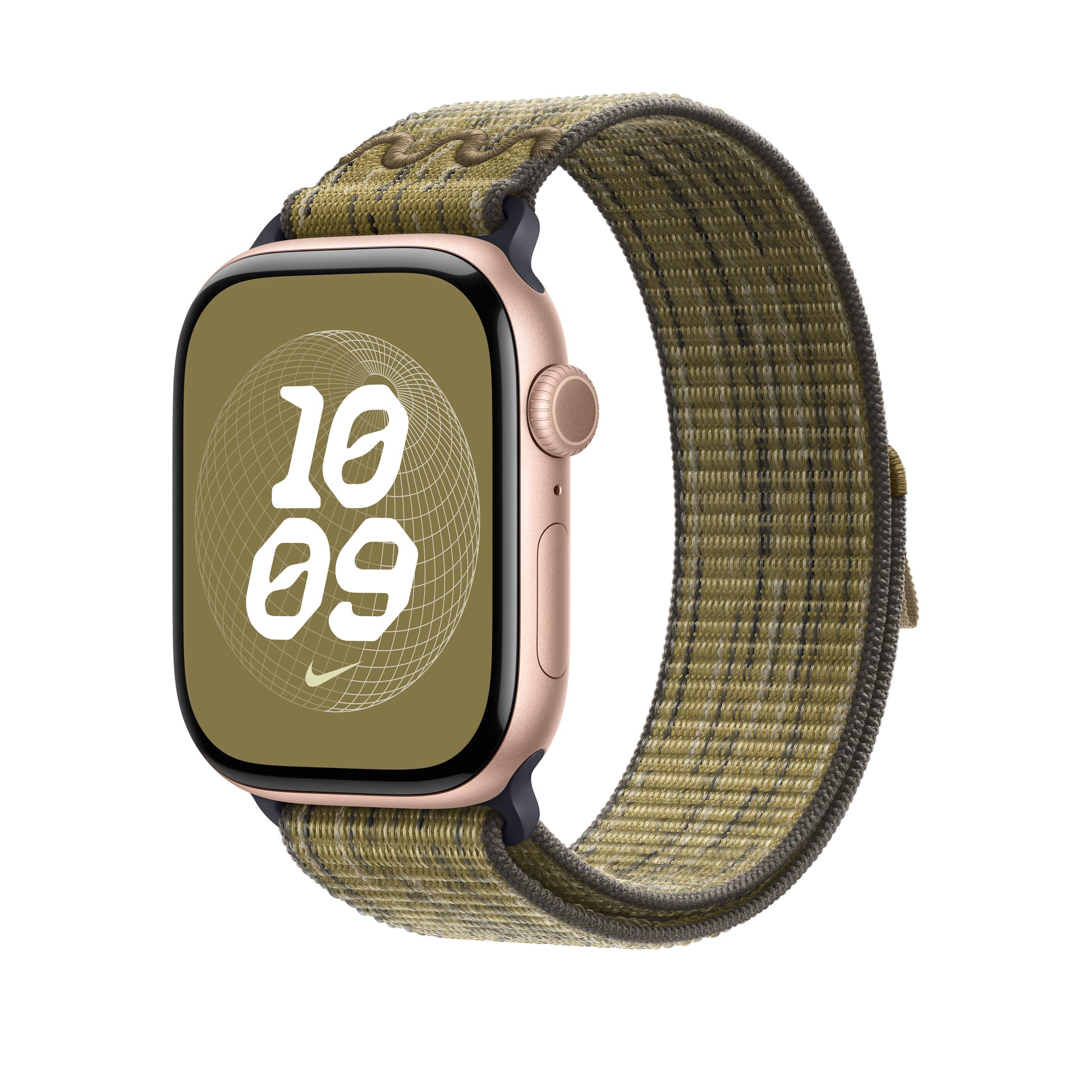 Apple Nike Sport Loop – Grün/Grau, Universelle Grösse, für Apple Watch