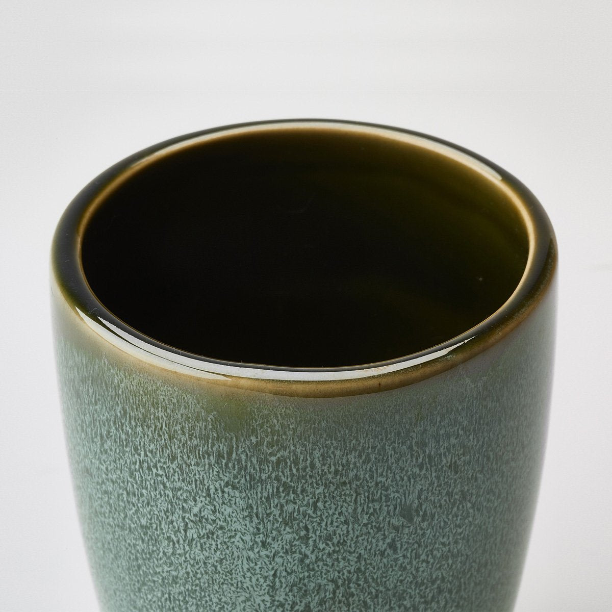 Aquanova Zahnbürstenhalter (freistehend) Ugo – Steingut, 7,5×14×10 cm, Grün