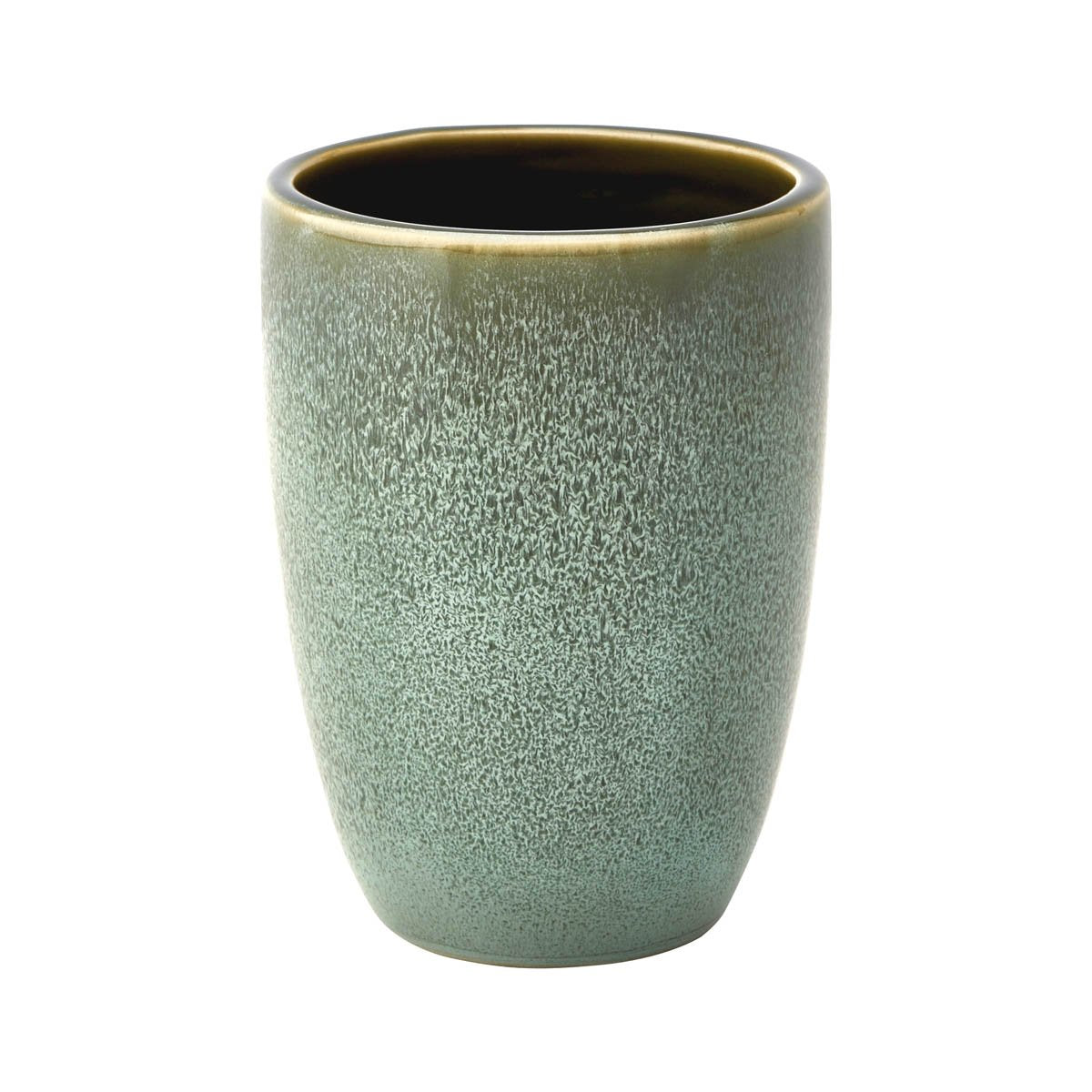 Aquanova Zahnbürstenhalter (freistehend) Ugo – Steingut, 7,5×14×10 cm, Grün