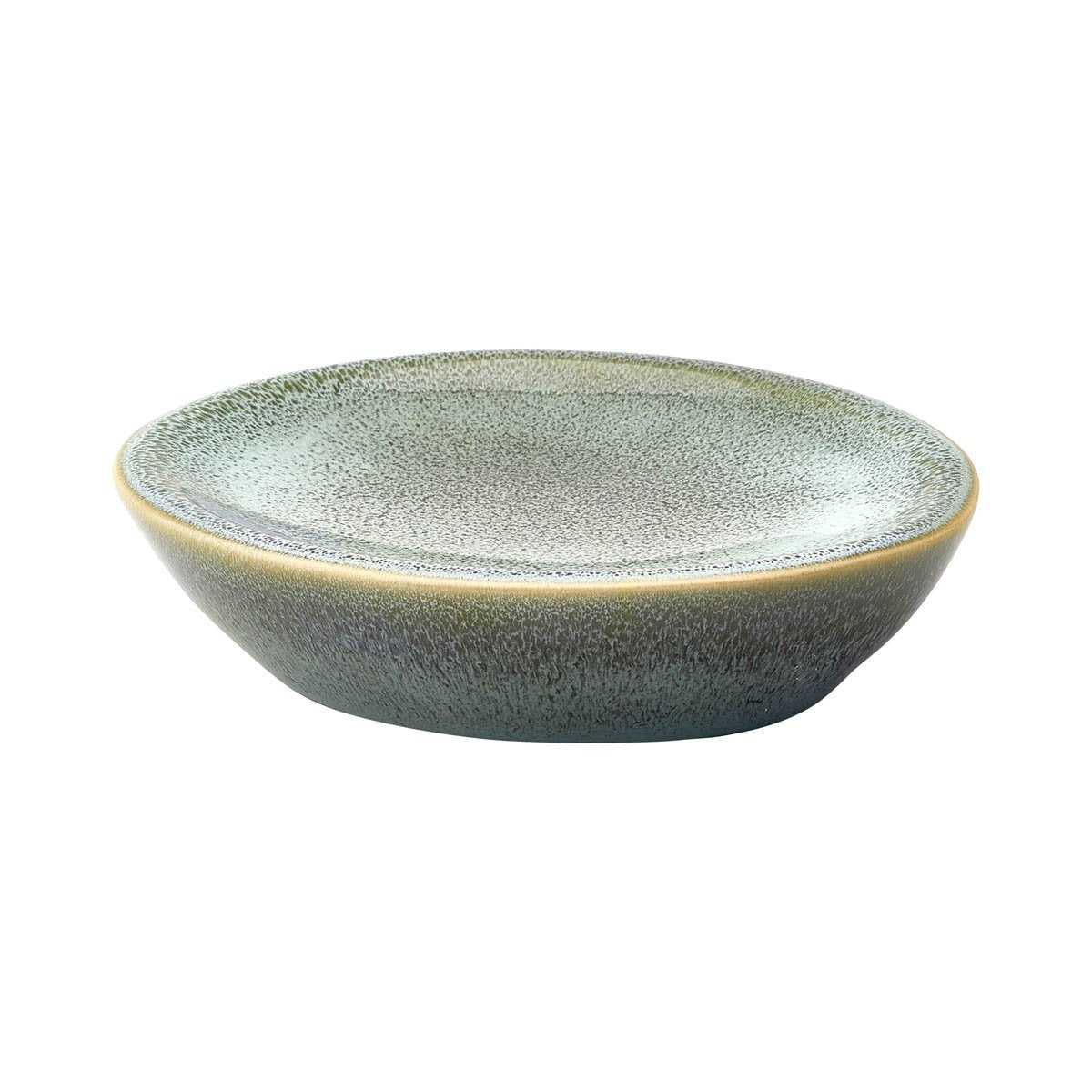 Aquanova Seifenschale Ugo – Steingut, 12×10×3 cm, Grün (oval)