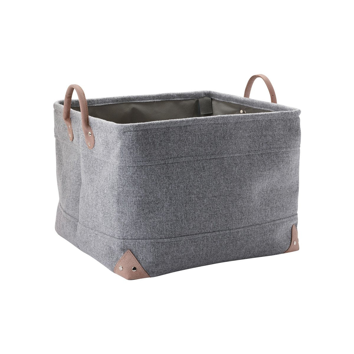 Aquanova Aufbewahrungskorb Lubin – Baumwolle/Polyester, Grau, 40 × 30 × 40 cm – 1er-Pack