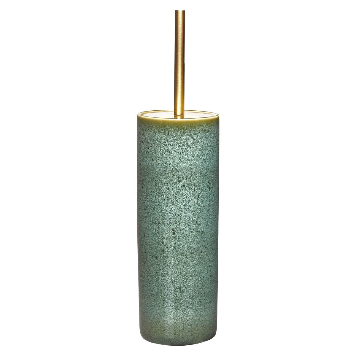 Aquanova WC-Bürstenset – Keramik, Edelstahl, Grün, H 38,5 cm, Ø 10 cm