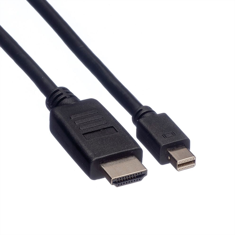 ROLINE Mini DisplayPort auf HDMI Kabel DP 1.1 1080p 60 Hz – 1,5 m – für Laptop, PC, TV