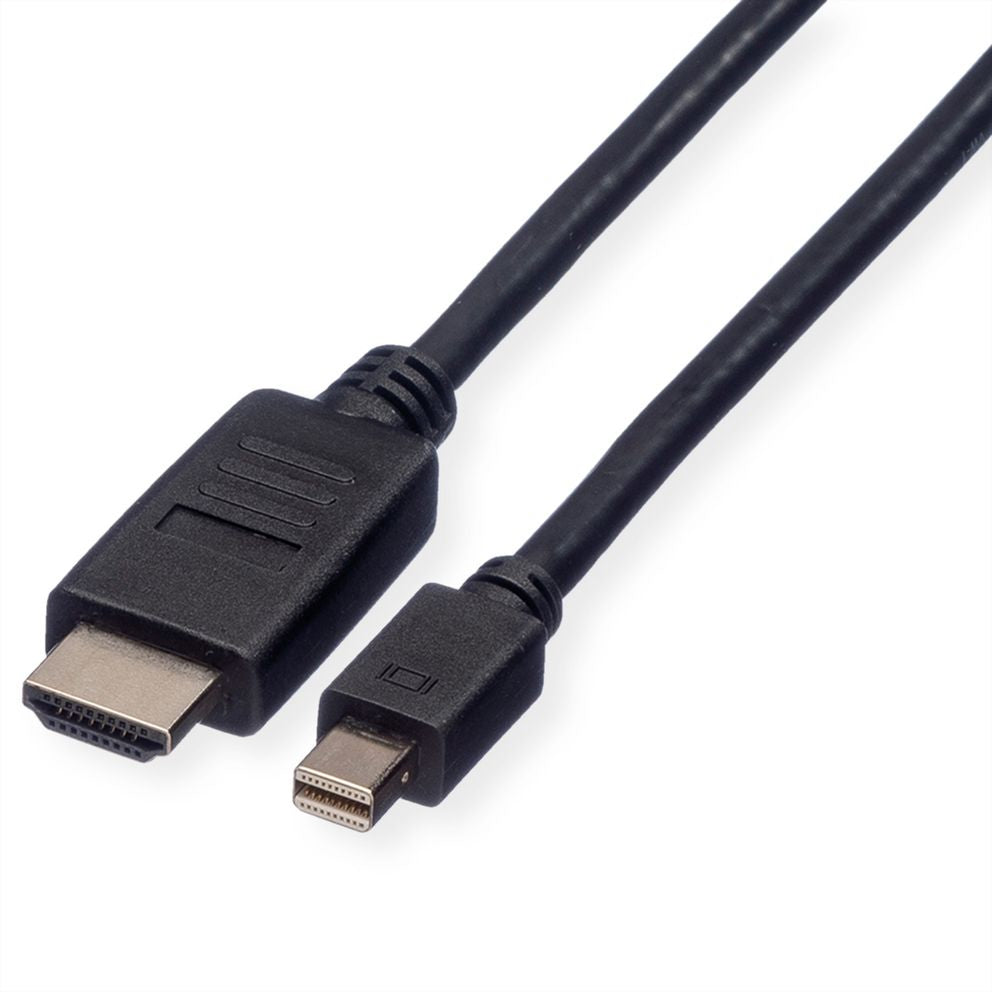 ROLINE Mini DisplayPort auf HDMI Kabel DP 1.1 1080p 60 Hz – 4,5 m – für Geräte mit HDMI-Port