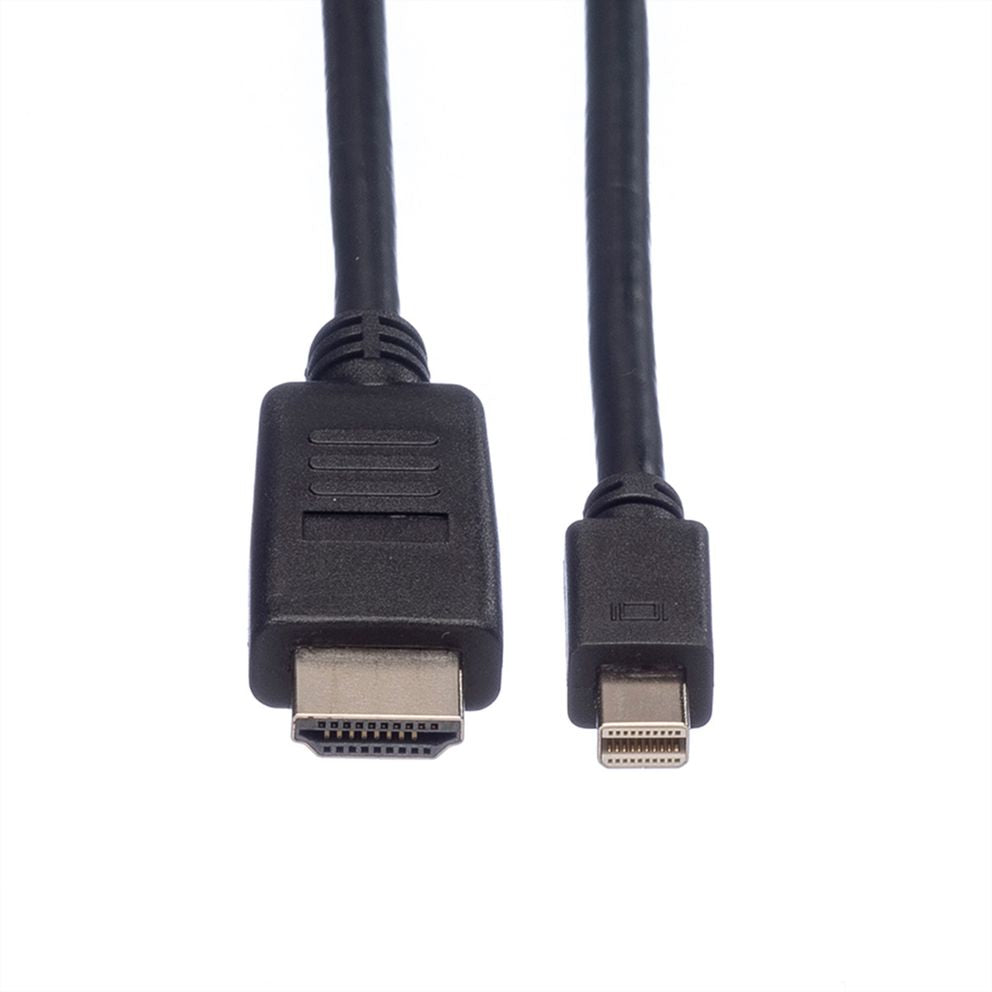 ROLINE Mini DisplayPort auf HDMI Kabel DP 1.1 1080p 60 Hz – 1,5 m – für Laptop, PC, TV