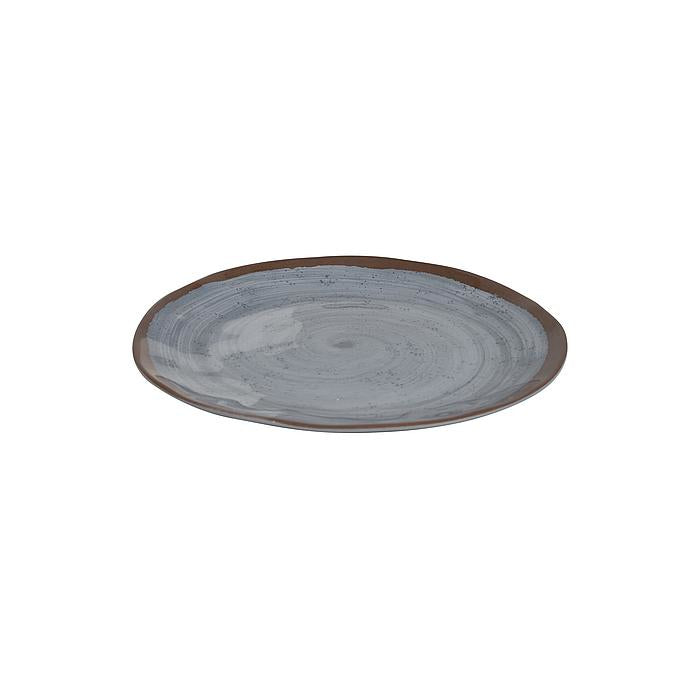 Bo-Camp Halo Geschirr-Set – 16-teilig, 650 ml, Melamin, Grau/Terrakotta, Spülmaschinenfest