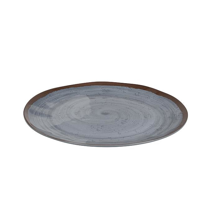 Bo-Camp Halo Geschirr-Set – 16-teilig, 650 ml, Melamin, Grau/Terrakotta, Spülmaschinenfest