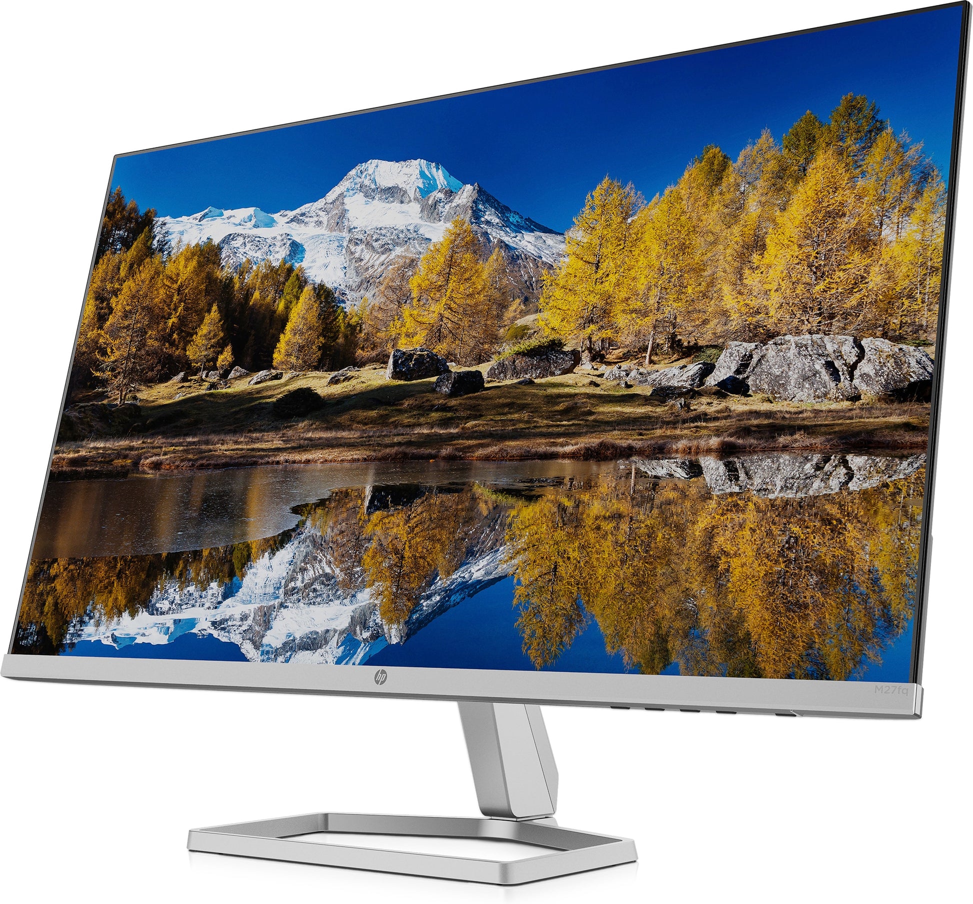 HP M27Fq – Monitor, 27", 2560 × 1440 (WQHD), IPS, 75 Hz, 300 cd/m², FreeSync, Silber