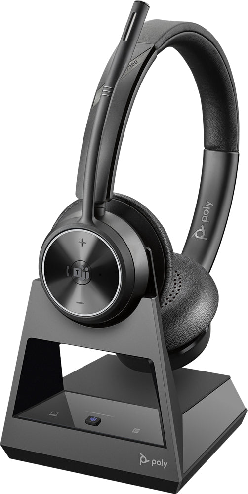 Poly 00 – Duo Headset – DECT, ANC, Stummschaltung – Schwarz – bis 13 h