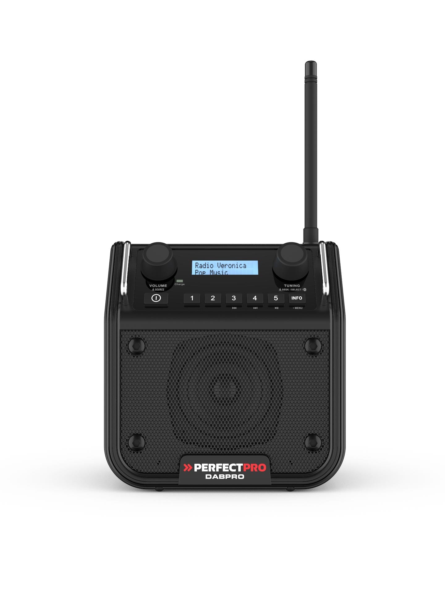Perfectpro DABPRO – DAB-/Internetradio – Portabel – DAB+, UKW, Bluetooth, Akkubetrieb – Schwarz