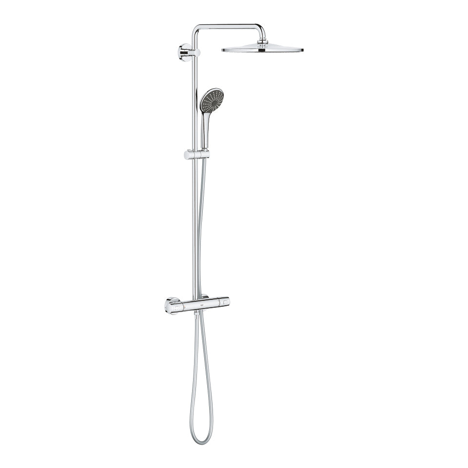 GROHE Vitalio System 310 Duschsystem – Thermostat, Metall, Wandmontiert, Chrom, Schlauchlänge 175 cm