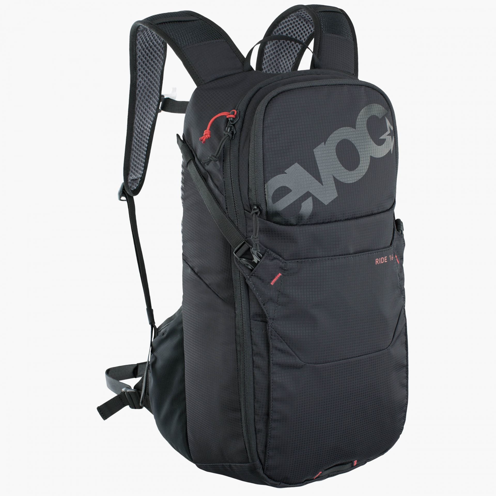 EVOC Sportrucksack Ride – 16 l, mit Helmfixierung, Nylon – Schwarz, 240 × 490 × 140 mm