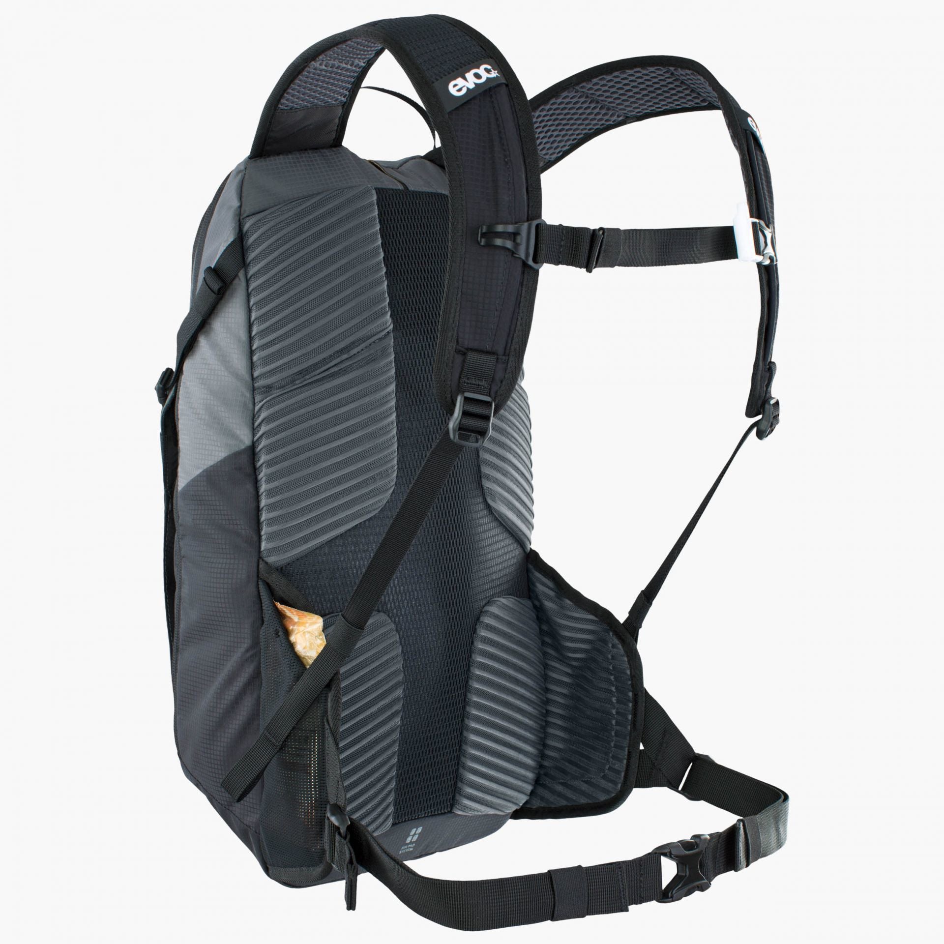 EVOC Sportrucksack Ride – 12 l, mit Trinksystem, Nylon – Schwarz/Grau, 240 × 470 × 100 mm