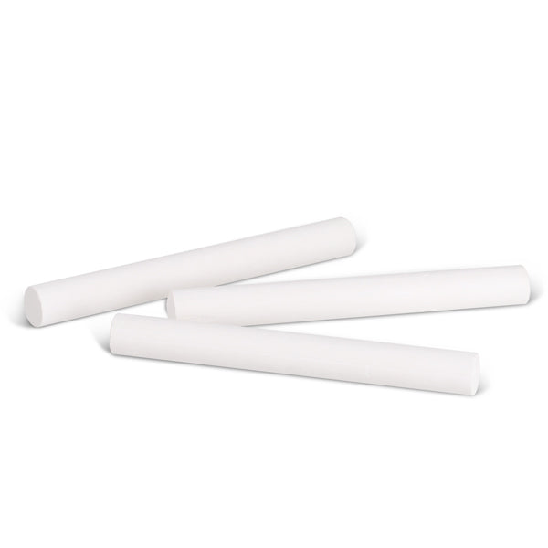 Primo Runde Tafelkreiden – Weiss – 10 Stück – für Tafel, Papier und Karton – Ø 10 mm × 80 mm – in Schachtel
