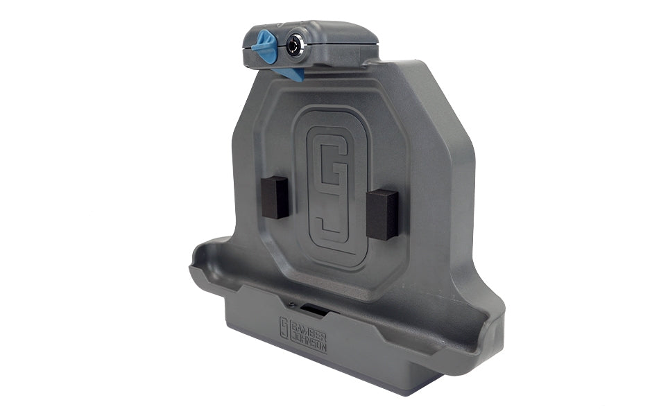 Gamber-Johnson SLIM Fahrzeug-Dock für Zebra ET51/56 – VESA 75×75, stossfest – Schwarz