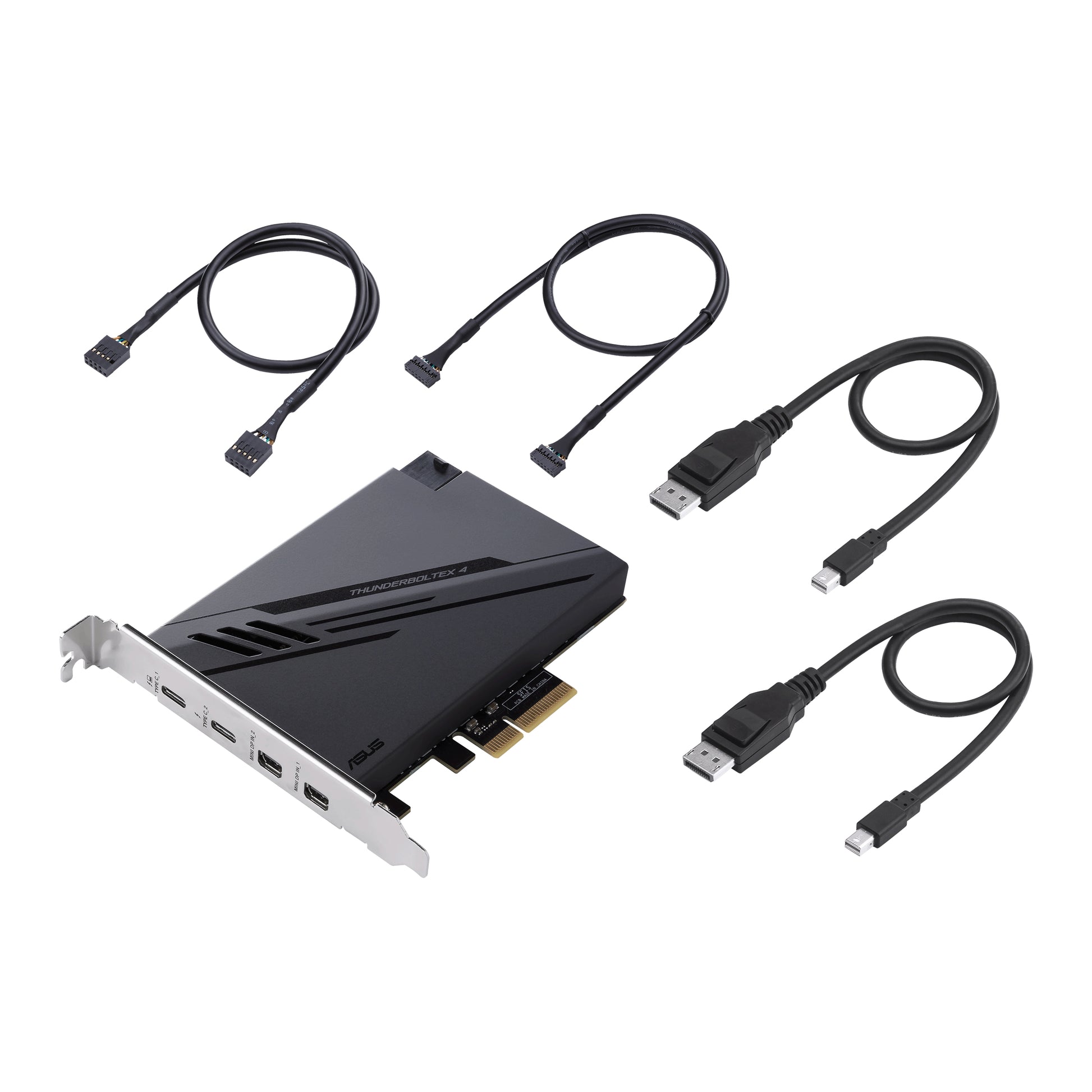 ASUS ThunderboltEX 4 PCIe 3.0 x4 – Thunderbolt 4, 40 Gbit/s, 2× USB‑C, 8K (7680 × 4320), für Windows 10 x64