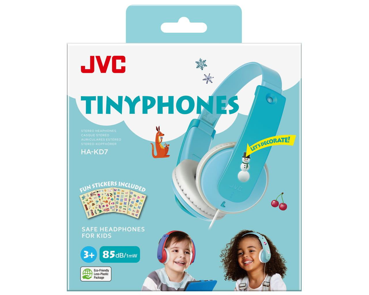 JVC HA-KD7-ZN – Kinderkopfhörer, 3,5-mm-Klinke, Lautstärkebegrenzung, CSPIA, Mint