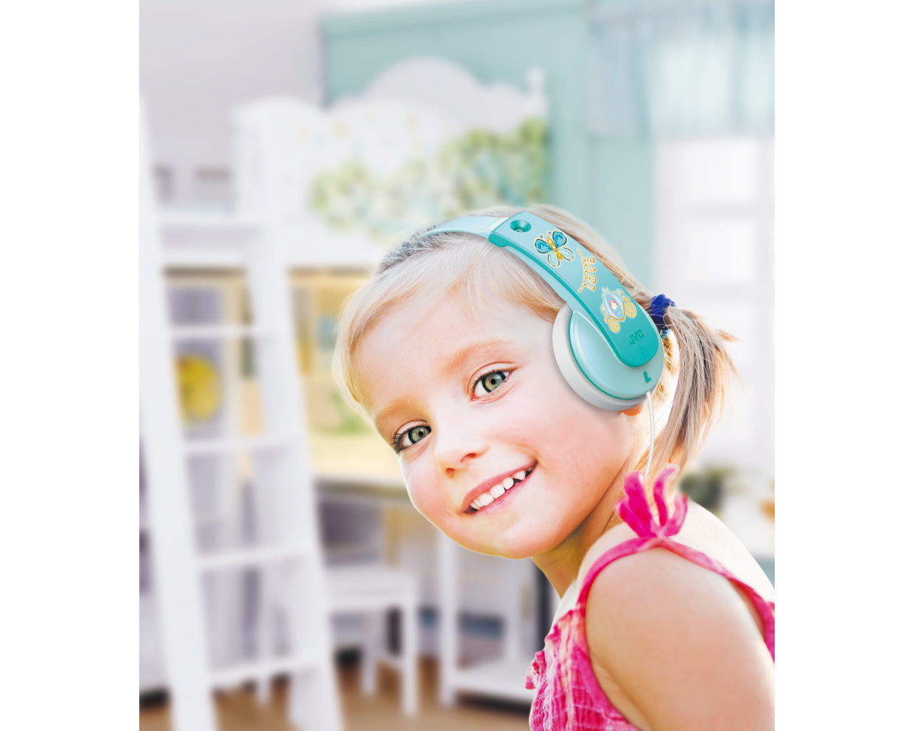 JVC HA-KD7-ZN – Kinderkopfhörer, 3,5-mm-Klinke, Lautstärkebegrenzung, CSPIA, Mint