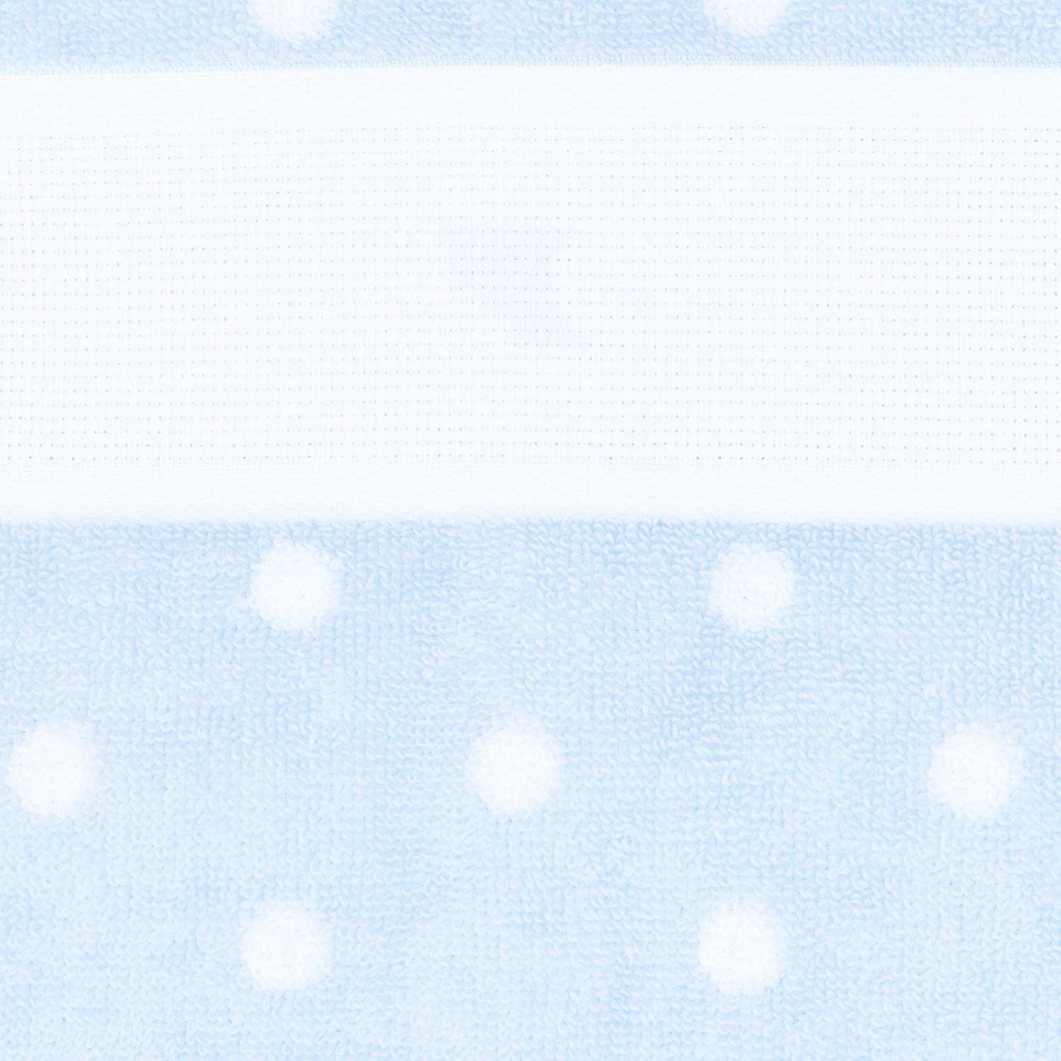Rico Design Lätzchen – 30 × 34 cm – 100% Baumwolle – blau, weiss gepunktet – 1 Stk
