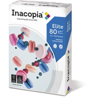 Scaldia Inacopia Elite/Inaset+ Kopierpapier – A3, 80 g/m², hochweiss – für Inkjet/Laser/Kopierer – FSC – 500 Blatt