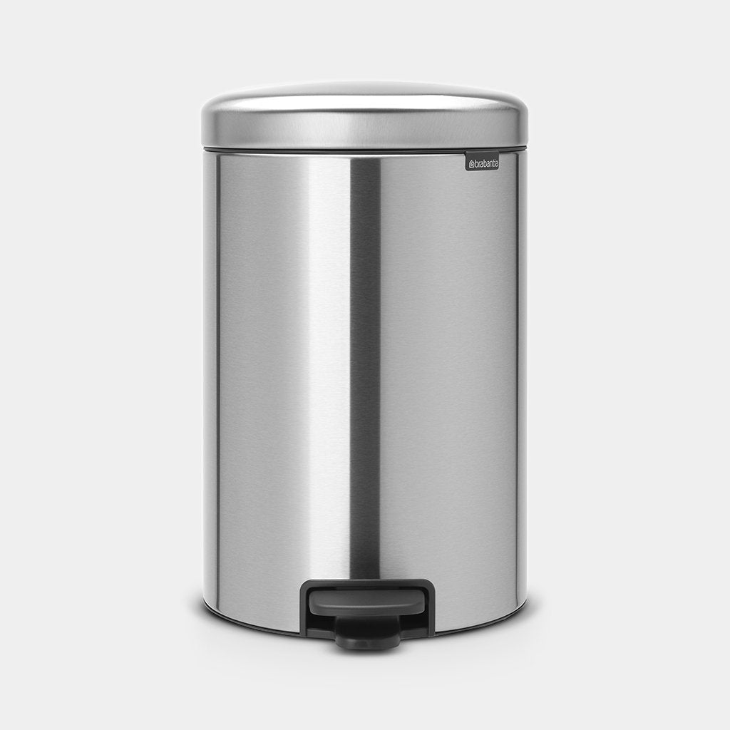Brabantia NewIcon Treteimer – 20 l – Edelstahl, rund – Soft-Close, Anti-Rutsch-Basis