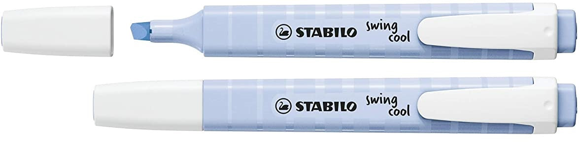 STABILO swing cool Pastel Edition Textmarker himmelblau – Keilspitze, 1–4 mm