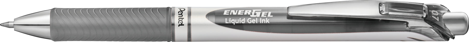Pentel EnerGel Gelschreiber – grau, 0,7 mm, schnelltrocknend, Druck, nachfüllbar