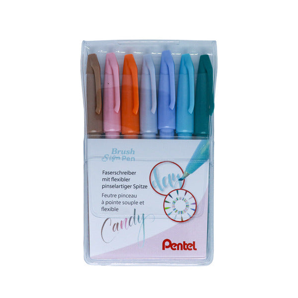 Pentel Filzstifte Candy, 7 Farben
