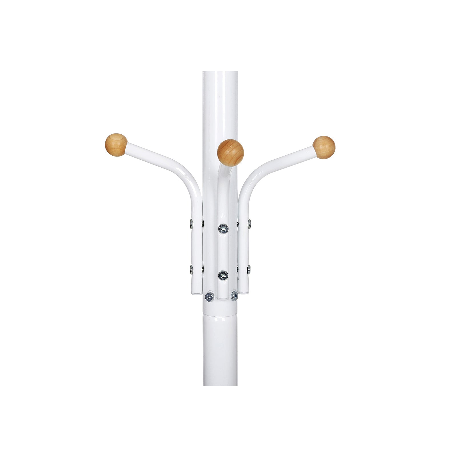 Songmics Garderobenständer – 8 Haken, Metall, Weiss, 44 × 44 × 182 cm
