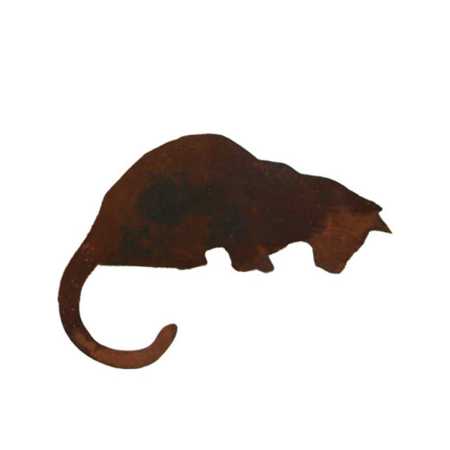 Ambiance Dekofigur Katze – für Kanten – 37 × 37 cm – Metall, rostbraun