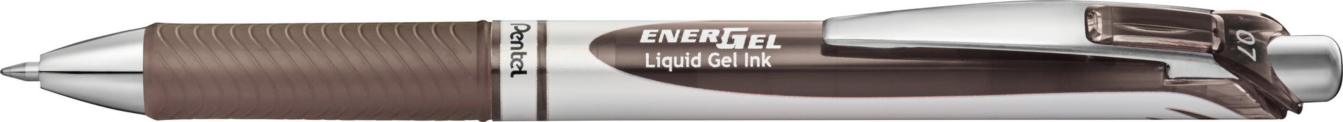 Pentel EnerGel Gelschreiber – Sepia, 0,7 mm, schnelltrocknend, Druck, nachfüllbar