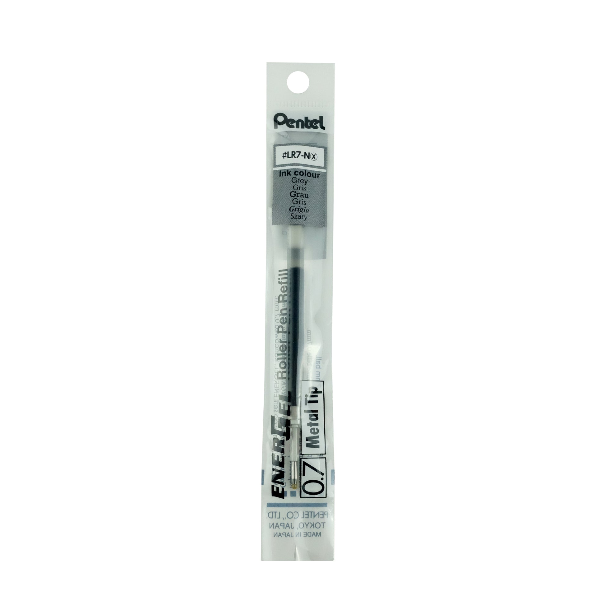 Pentel Gel-Mine EnerGel – grau, 0,7 mm, geruchsarm