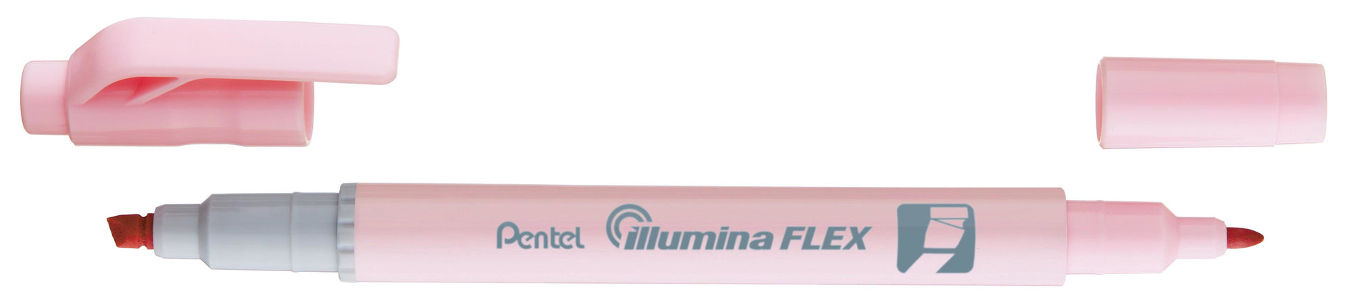 Pentel Illumina Flex Textmarker Hellrosa – Dual‑Tip