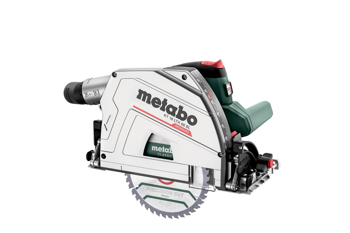Metabo Akku-Tauchsäge KT 18 LTX 66 BL – 18 V (CAS) – Ø 165 mm – Solo – für Holz – Brushless