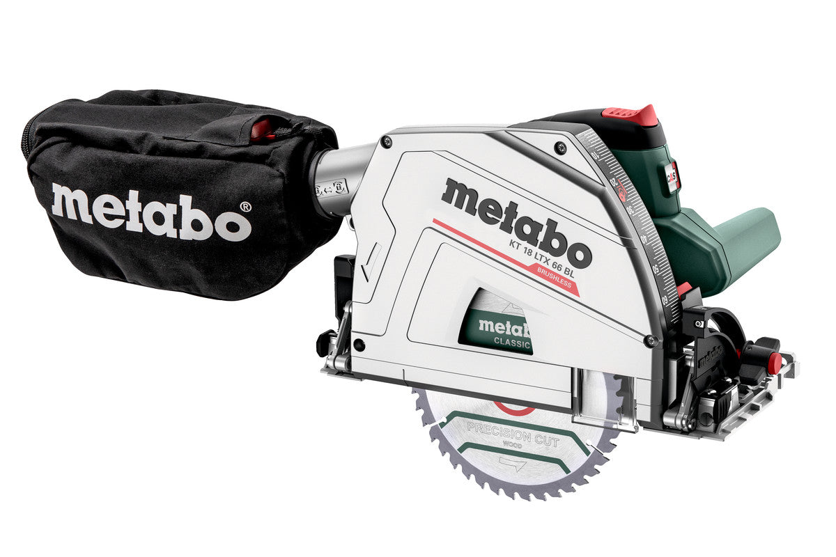 Metabo Akku-Tauchsäge KT 18 LTX 66 BL – 18 V (CAS) – Ø 165 mm – Solo – für Holz – Brushless