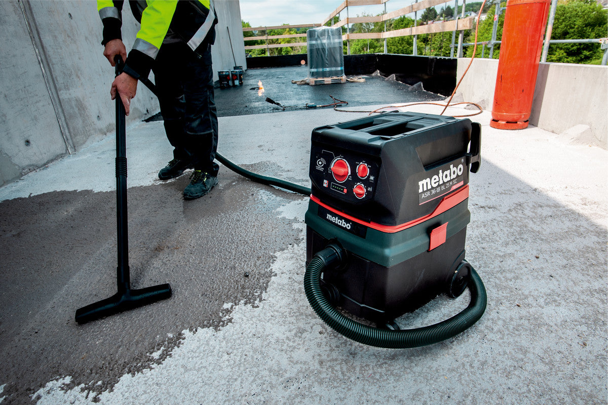 Metabo Absauganlage ASR 36-18 BL 25 M SC – 25 l, Akkubetrieb, Schlauch 4 m, 72 dB(A)