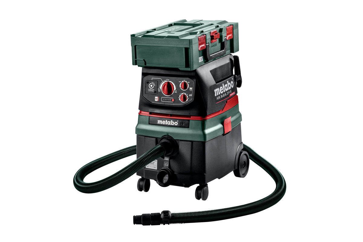 Metabo Absauganlage ASR 36-18 BL 25 M SC – 25 l, Akkubetrieb, Schlauch 4 m, 72 dB(A)