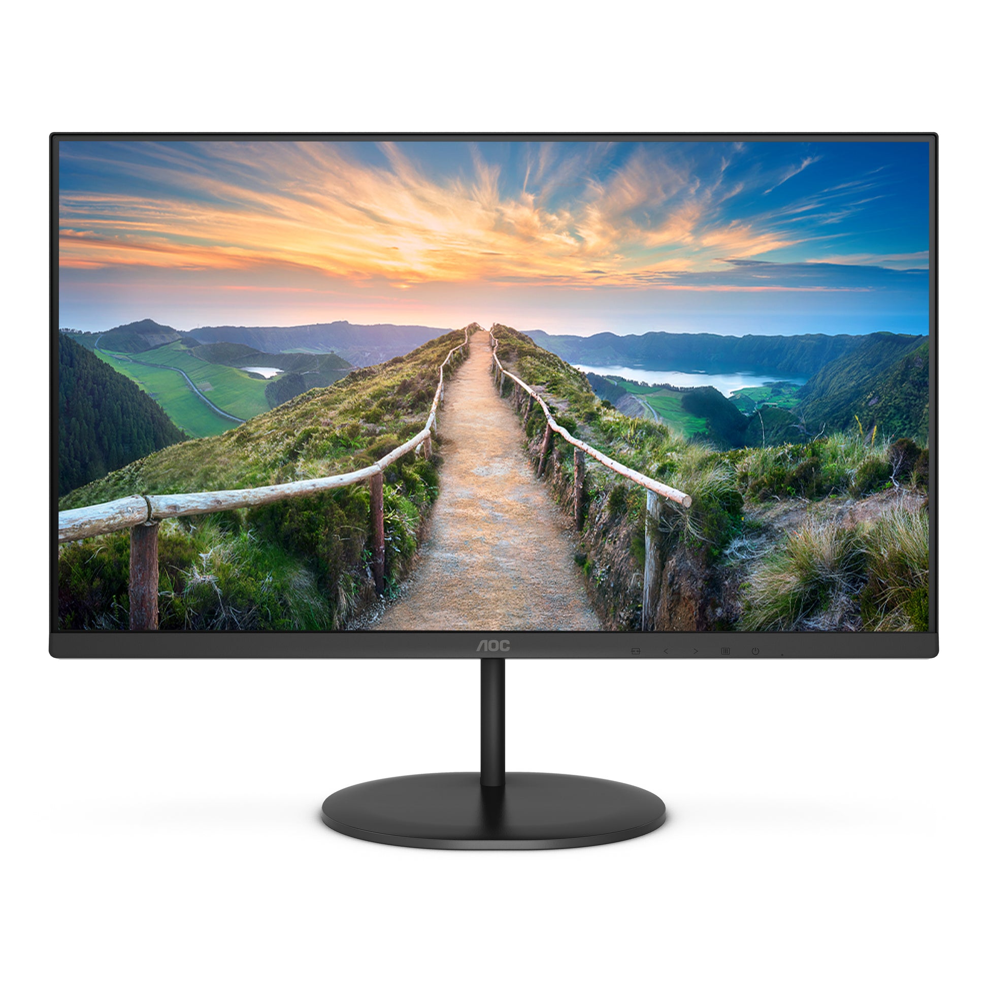 AOC Q24V4EA – Monitor, 23,8", 250 cd/m², Adaptive Sync, Integrierte Lautsprecher, VESA 100 × 100, Schwarz
