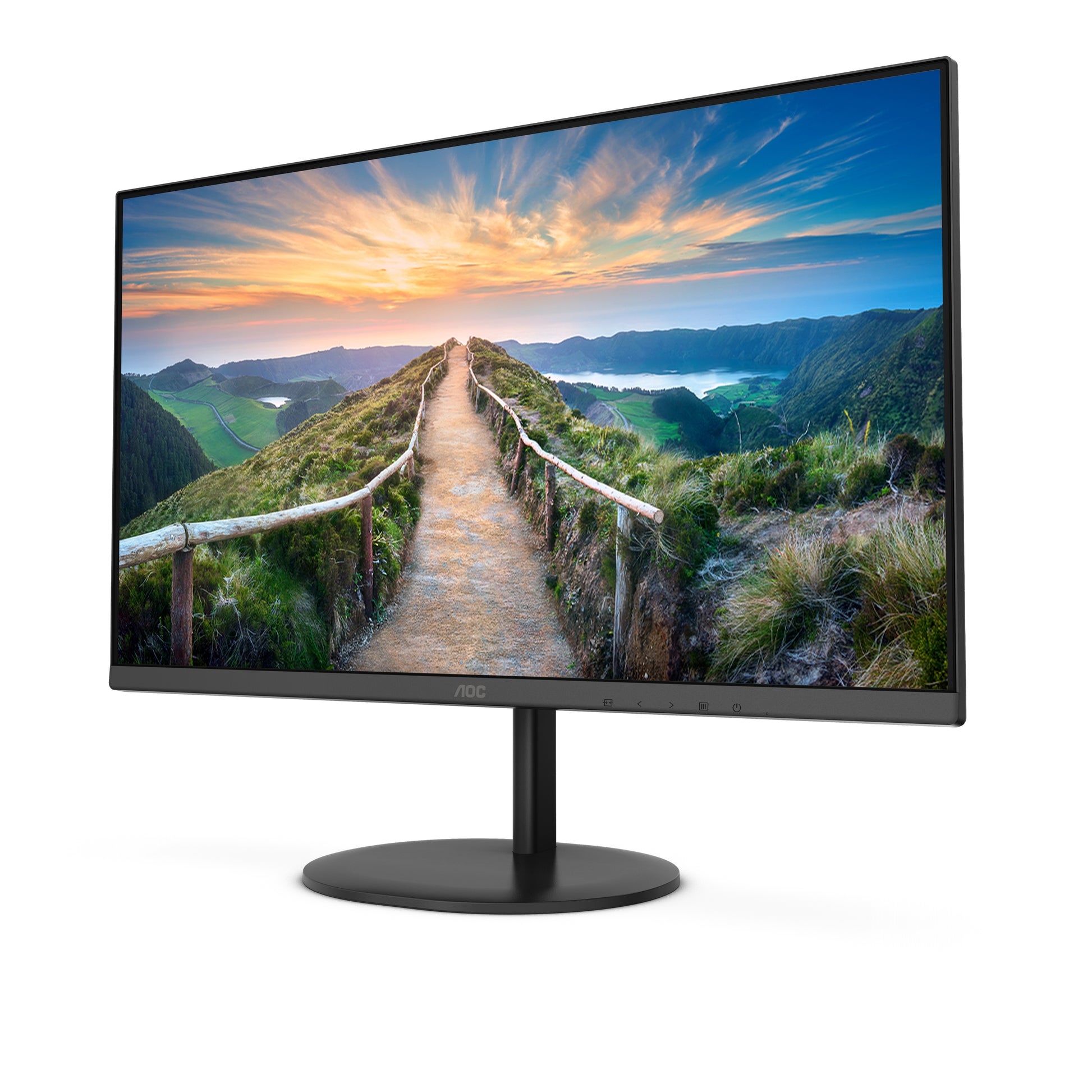 AOC Q24V4EA – Monitor, 23,8", 250 cd/m², Adaptive Sync, Integrierte Lautsprecher, VESA 100 × 100, Schwarz