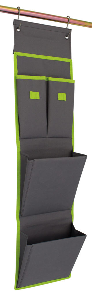 Eurotrail Utensilientasche Bristol S – aufhängbar, 4 Fächer – 24 × 80 cm – grau/grün – Polyester