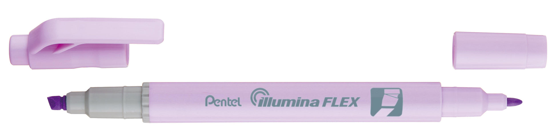 Pentel Illumina Flex Textmarker – Pastellviolett, Keil/Fein 1,5–3,5/1 mm, nachfüllbar
