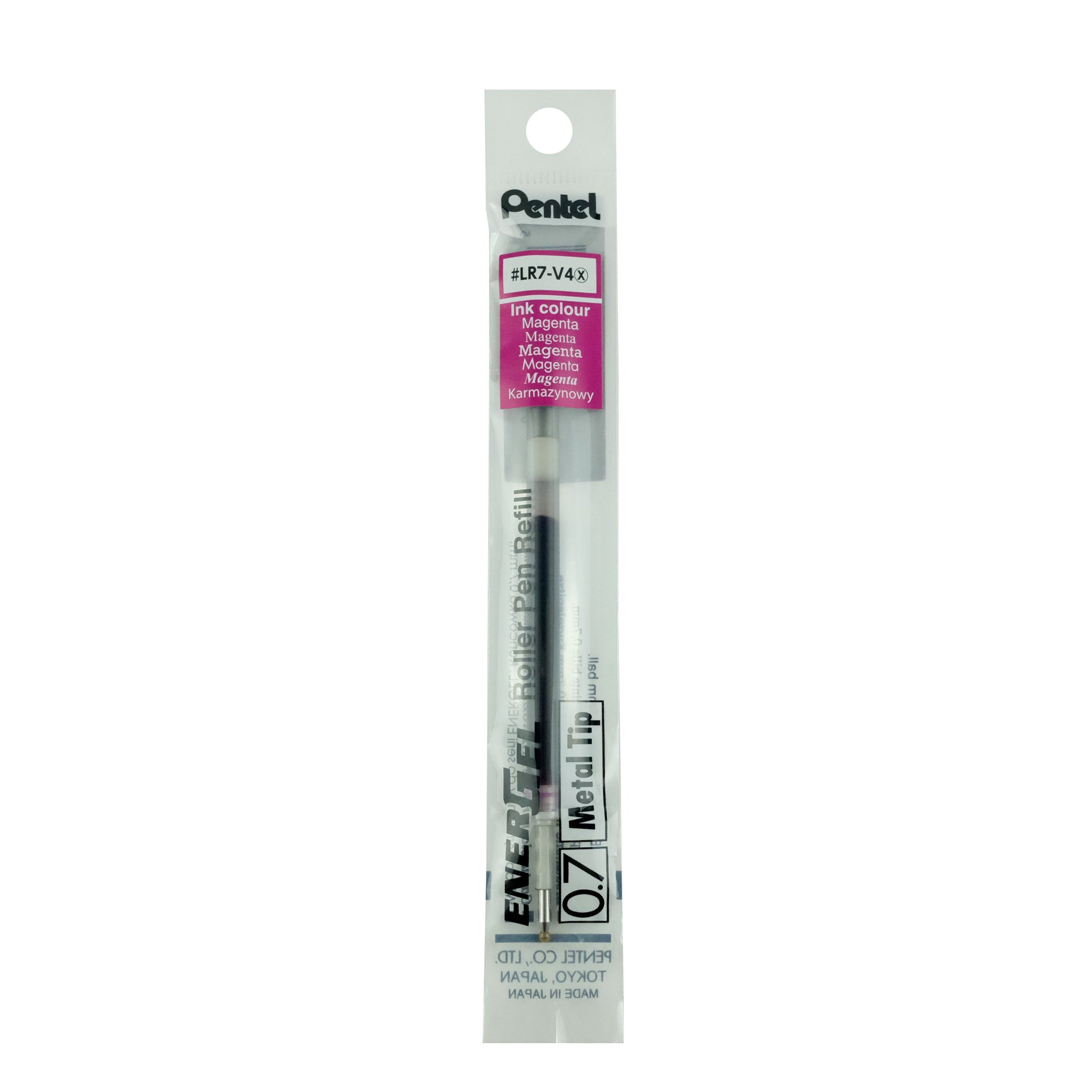 Pentel Rollerball-Mine für EnerGel Roller (ausser BLN15, BLN25, BL17 und BL27) – Pink, 0,7 mm