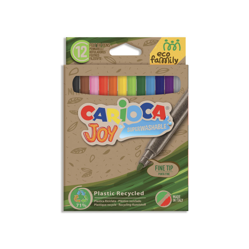 Carioca Jumbo Eco Filzstifte – 2,8 mm, 12 Farben