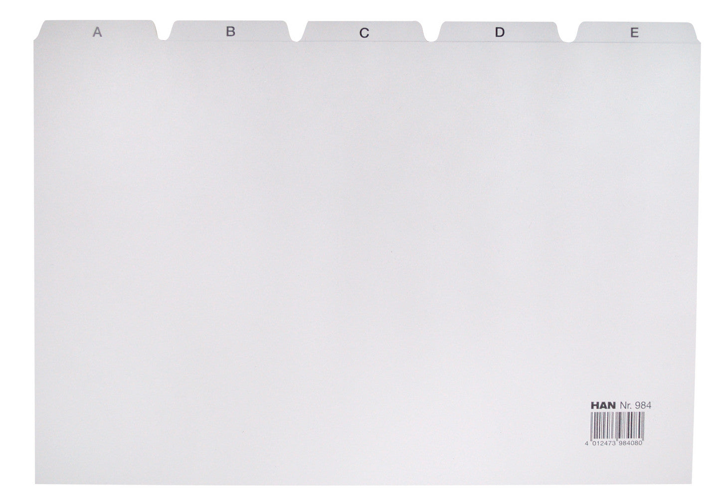 HAN Register A4 quer – alphabetisch A–Z, 25 Taben, PP grau