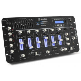 Skytec STM-3007 – 6-Kanal Mixer, USB, Kartenslot, Schwarz