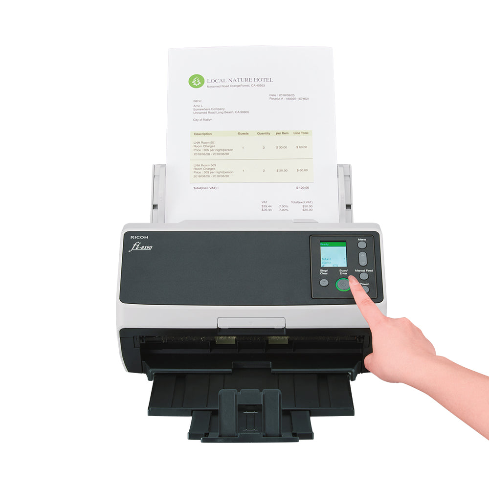 Ricoh fi-8190 – Einzugsscanner, A4, Duplex, 90 ppm, ADF 100 Blatt, LAN