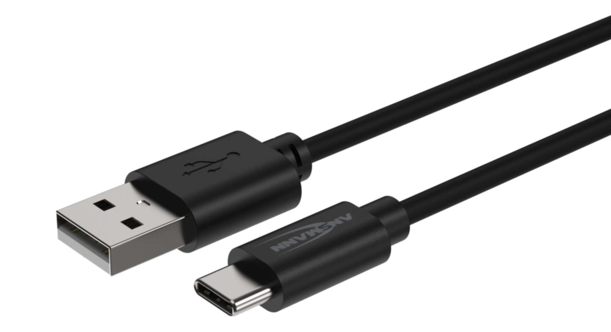 Ansmann USB-A auf USB-C Kabel – USB 2.0 (480 Mbit/s) – 1 m – Schwarz