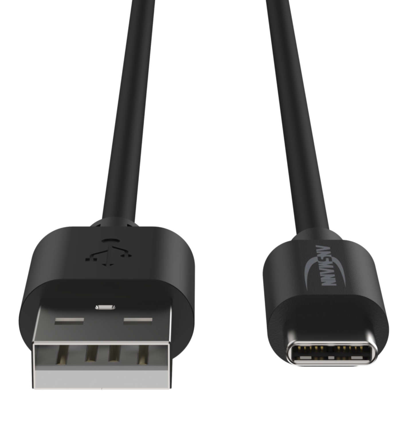 Ansmann USB-A auf USB-C Kabel – USB 2.0 (480 Mbit/s) – 1 m – Schwarz